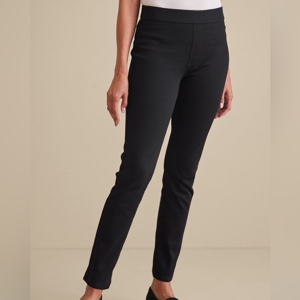 Soft Surroundings Pull On Black Women's Jeans Leggings